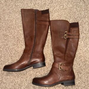 Naturalizer Brown Wide Calf Knee-High Boots